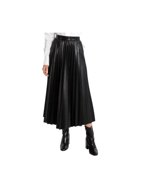 Spódnica midi Hugo Boss czarna