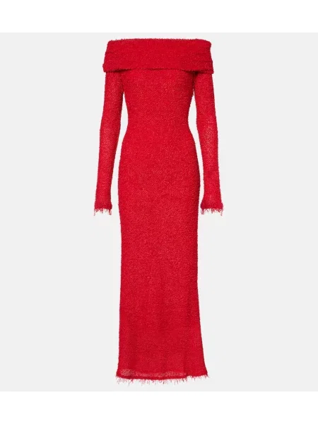 Rochie maxi Isabel Marant din jerseu de costum roșu