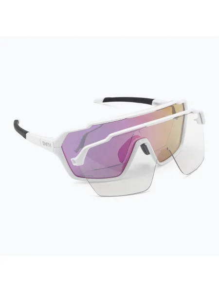 Olcsóbban. Napszemüveg Smith Shift MAG white/chromapop violet mirror. Méret: OS fehér