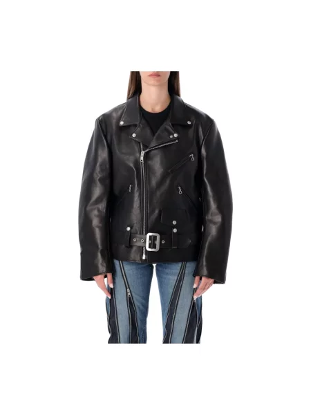Kurtka skórzana Junya Watanabe biker czarna