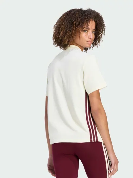 Футболка Adidas в полоску бежевая