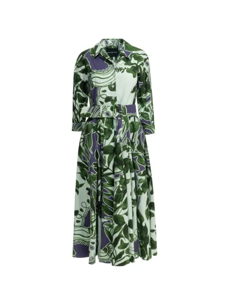 Rochie tip cămașă Samantha Sung cu model floral cu imagine verde