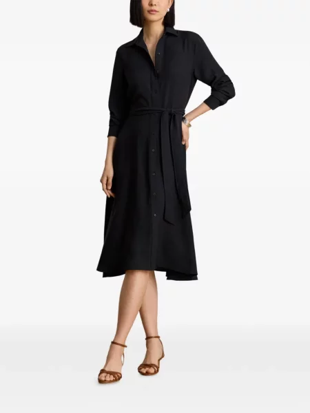 Cu centură rochie tip cămașă Lauren Ralph Lauren negru