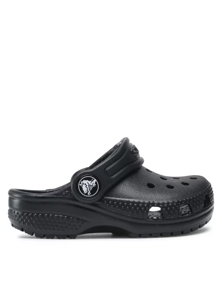 Klasikinės šlepetės Crocs su atvira nosine juoda
