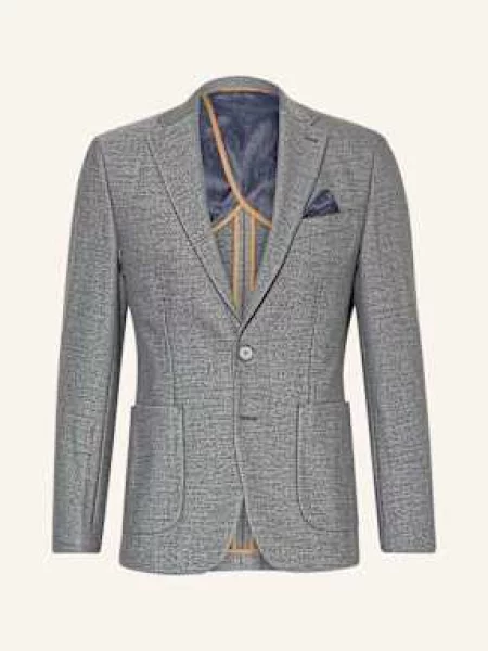 Paul Oblekové Sako Slim Fit Z Žerzeje charcoal šedé