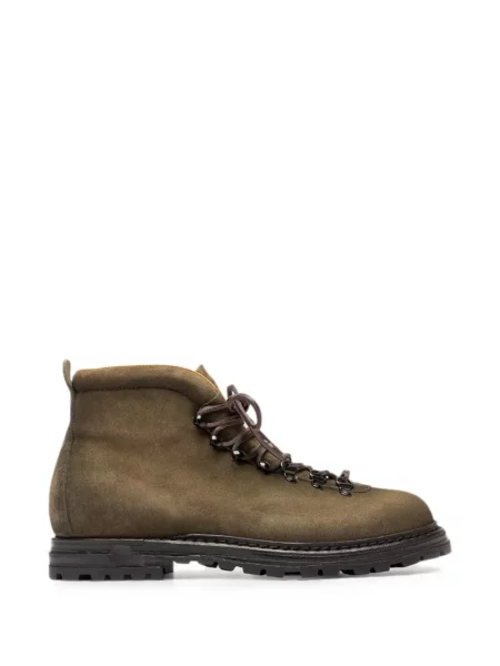 Botine Officine Creative cu șireturi din dantelă verde