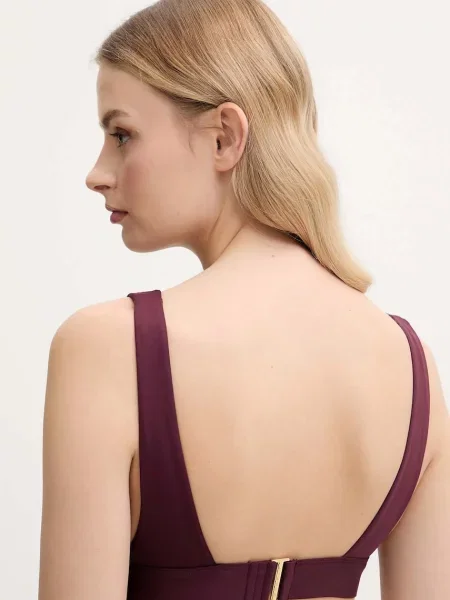 Plavková podprsenka Lauren Ralph Lauren fialová