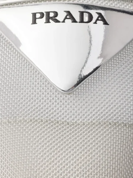 Pantofi cu toc Prada slingback alb