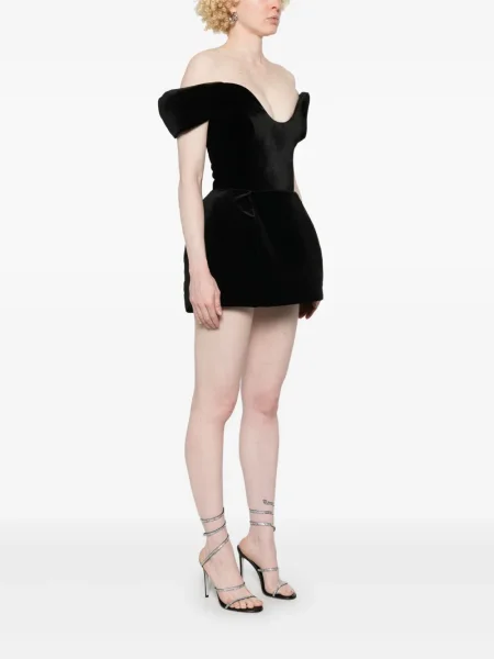 Rochie mini Ana Radu de catifea de costum negru