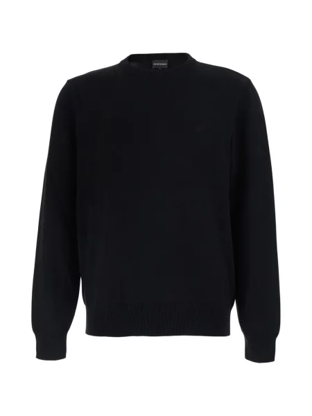 Pulover Emporio Armani cu broderie negru