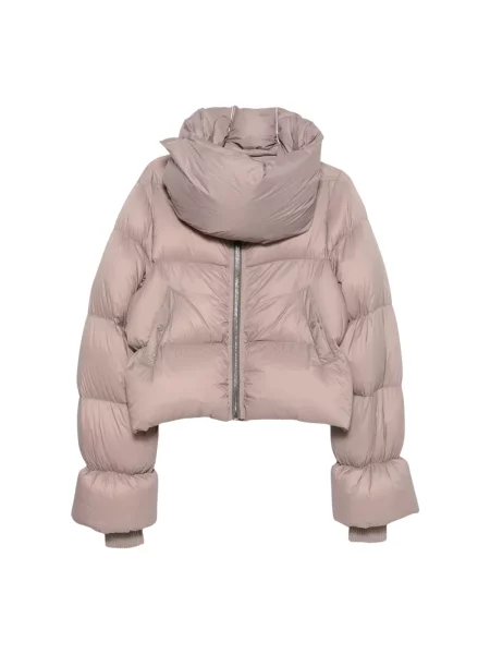 Kurtka Rick Owens z kołnierzem różowa