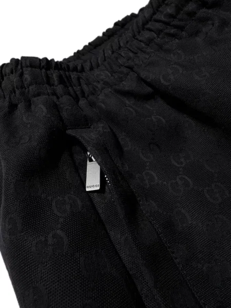 Pantaloni Gucci din jacard alergare negru