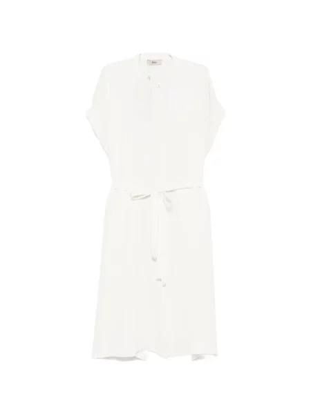 Gulerat rochie midi Herno alb