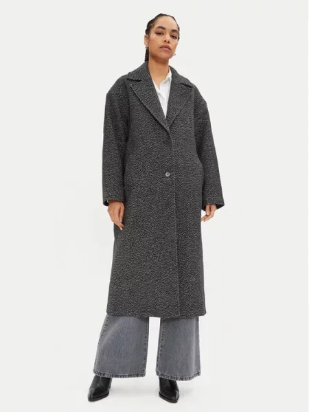 Calvin Klein Jeans Vlněný kabát šedá