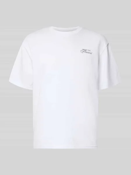 T-shirt o kroju regular fit z Mieszanka bawełny Model CASPIAN' Only & Sons biała