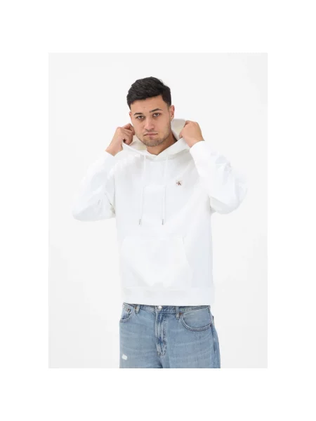 Bluza z kapturem Calvin Klein biała