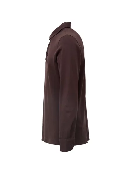 Lung tricou polo Zanone maro