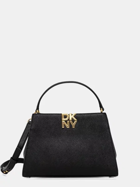 Шкіряна сумочка Dkny FOSTER чорний
