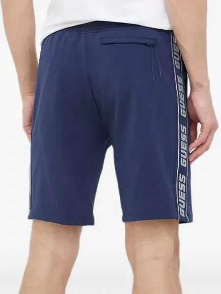 Pantaloni scurți Guess cu cordon albastru