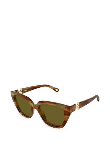 Ochelari de soare Chloé Eyewear cu autograf maro