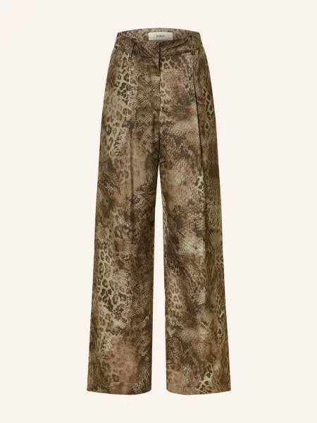 Ba&Sh Kalhoty Marlene Carrina / tmavě / khaki hnědá