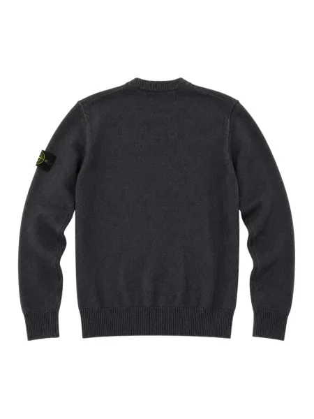 Sweter Stone Island wełniany z kamieniami szary