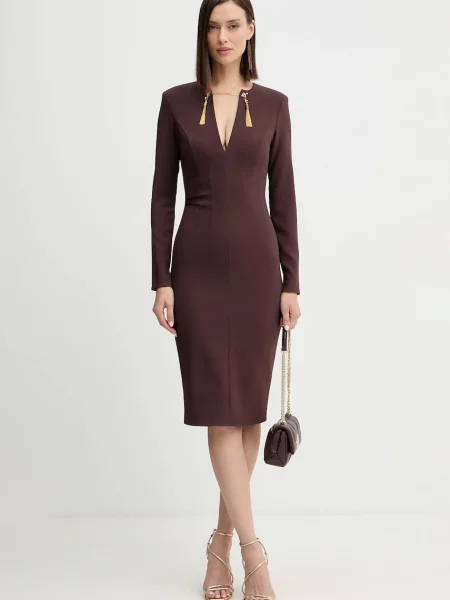 Obleka Elisabetta Franchi bordo