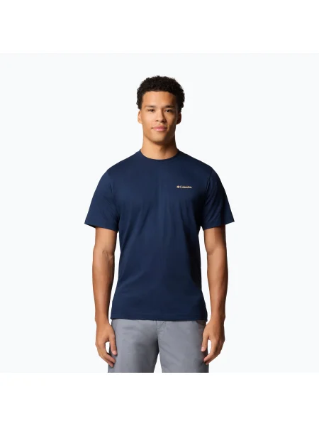 Tricou pentru bărbați Columbia Kettle River Back Graphic Tee collegiate navy albastru închis