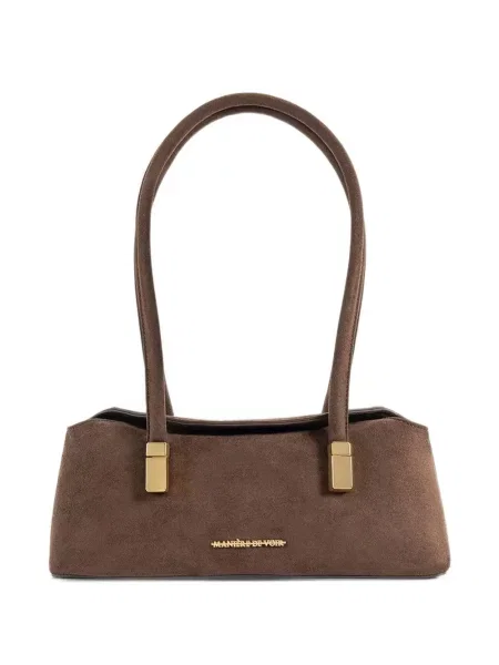 Geantă shopper Manière De Voir din piele de căprioară maro