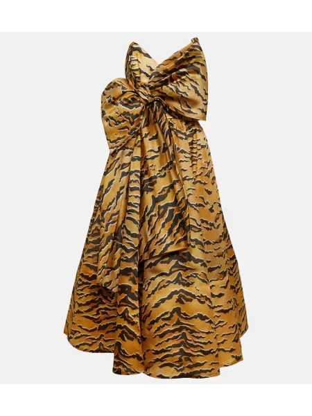 Jedwabna sukienka midi Zimmermann z nadrukiem do kolan