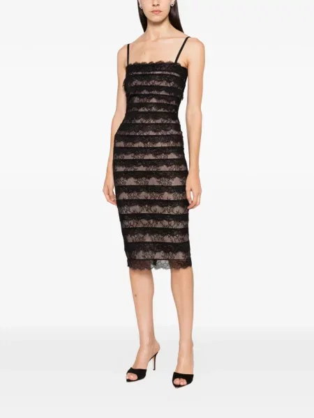 Rochie mini Hervé Léger din dantelă negru
