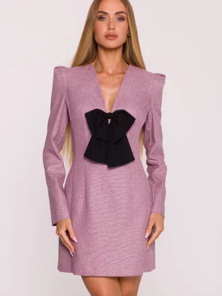 Rochie mini Made Of Emotion cu funde din șifon cu mâneci lungi negru
