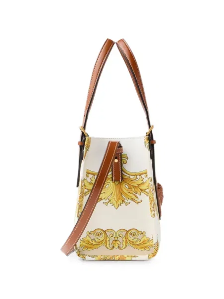 Geantă shopper Versace din canvas alb