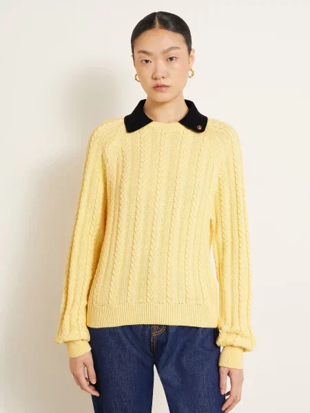 Versace Sweter gelb granatowy