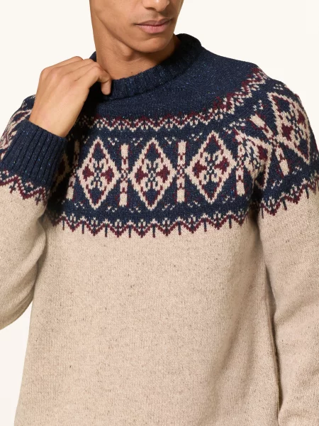 Barbour Sweter Tisbury Crew blau granatowy
