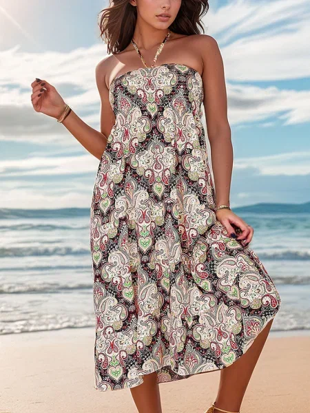 Obleka midi obleka Resti s potiskom nad koleni črna