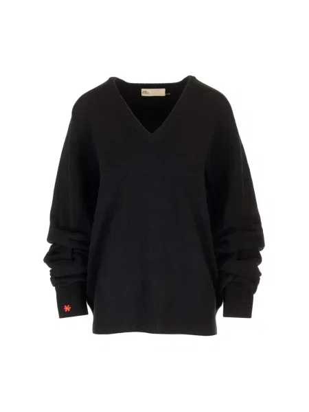 Sweter Tory Burch wełniany czarny