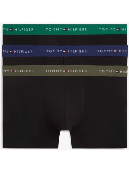 Bokserki Tommy Hilfiger Trunk Zielony Niebieski 3 sztuki S czarny