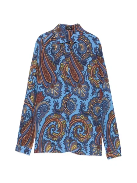 Cămașă Etro cu imagine cu model paisley albastru