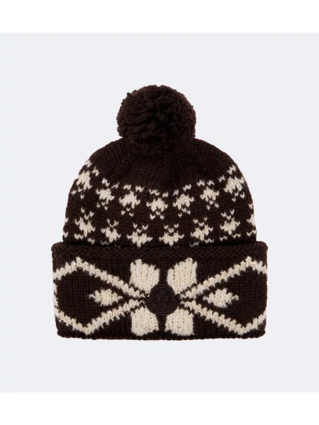 Căciulă Moncler de lână maro