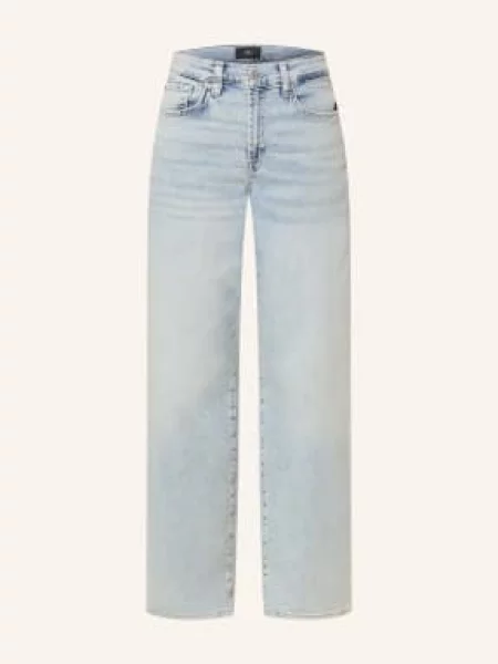7 For All Mankind Dżinsy Proste Stovepipe blau niebieskie