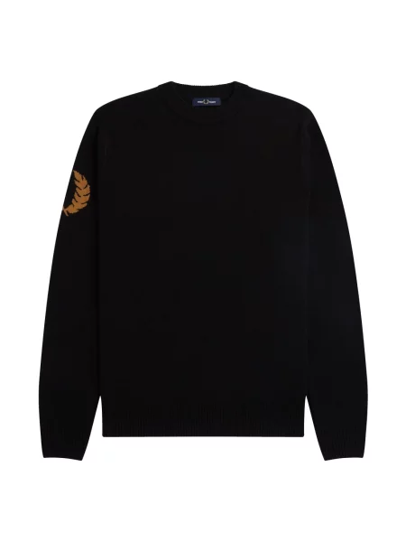 Sweter Fred Perry wełniany czarny