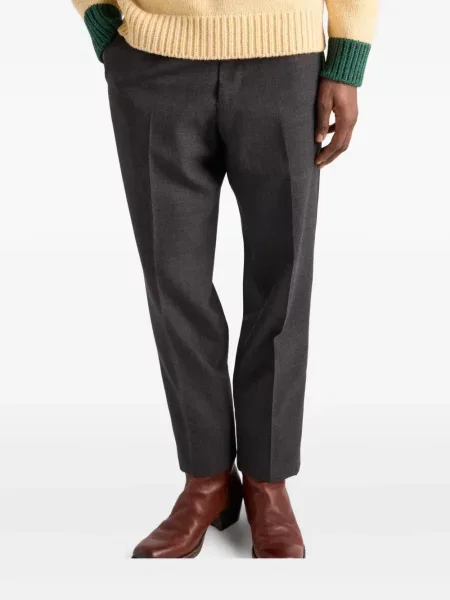 Pantaloni Prada de lână gri