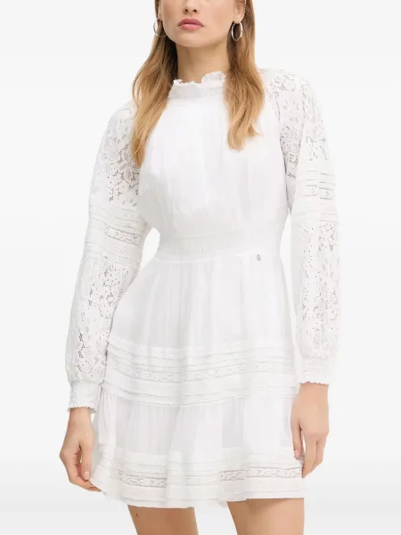 Rochie mini Guess din dantelă alb
