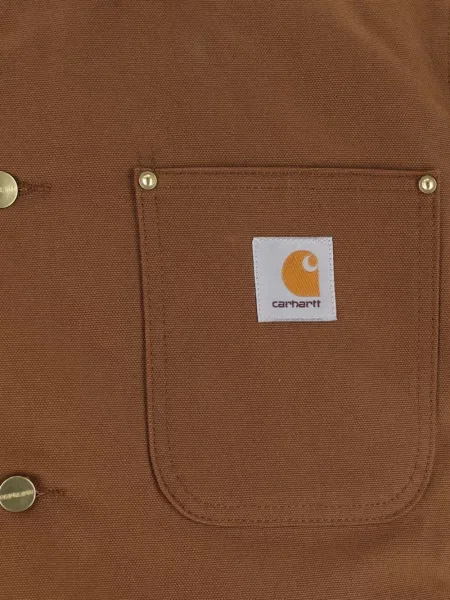 Manšestrová s límcem bunda Carhartt Wip hnědá