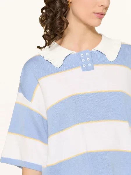 Claudie Pierlot Koszulka Z Dzianiny blau biała