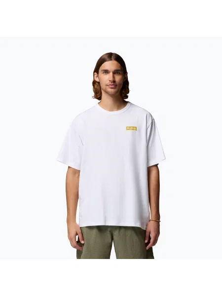 Tricou pentru bărbați Columbia CSC Heavyweight Iconic Tee white/repeated peaks alb