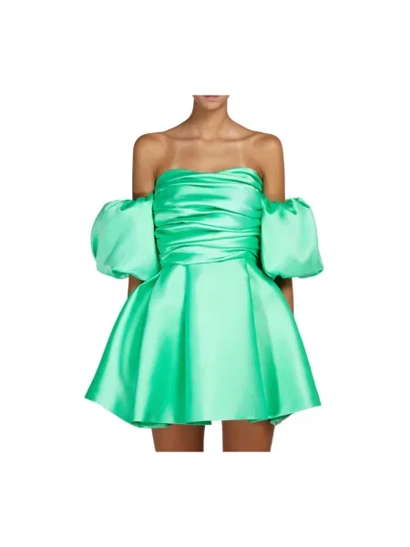 Krótka sukienka Doris S elegancka zielona