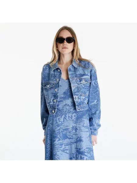 Tommy Jeans Geacă de blug | Cropped Fit albastru