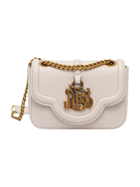 Just Cavalli torebka crossbody z imitacji skóry beżowa